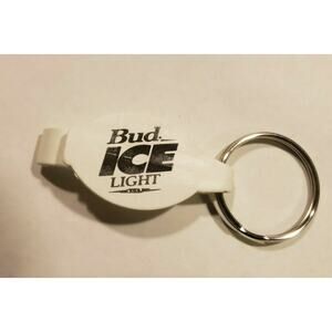 Vintage Budweiser Bud Ice Light Keychain New